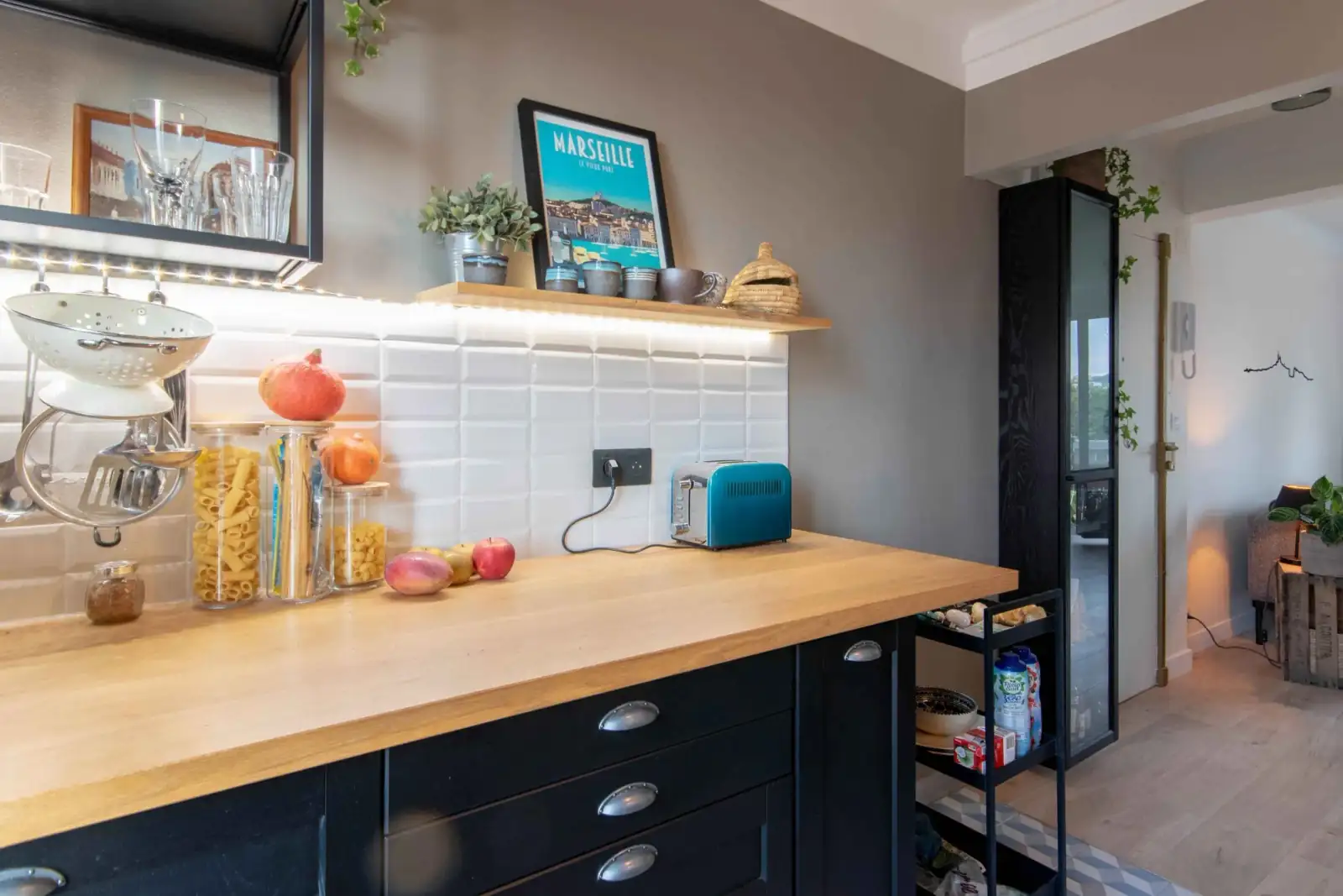cuisine Rénovation d'appartement néo-vintage - Architecte intérieure à Marseille - ad-design-archi.fr