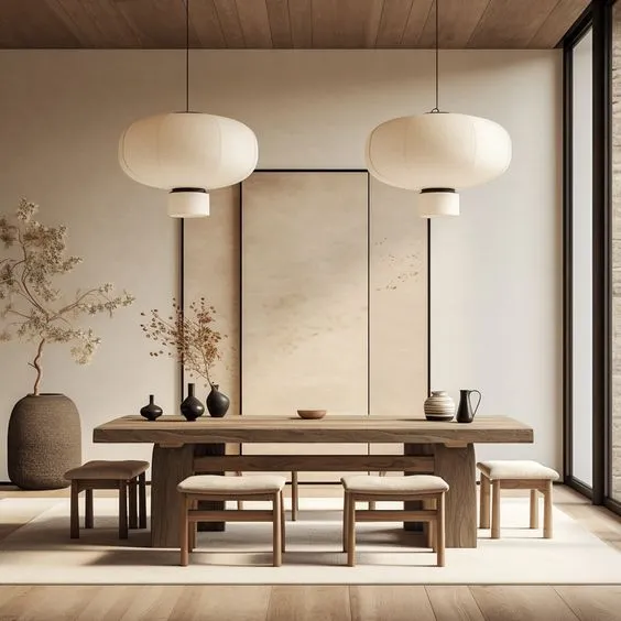 dining room japandi - Architecte intérieure à Marseille - ad-design-archi.fr