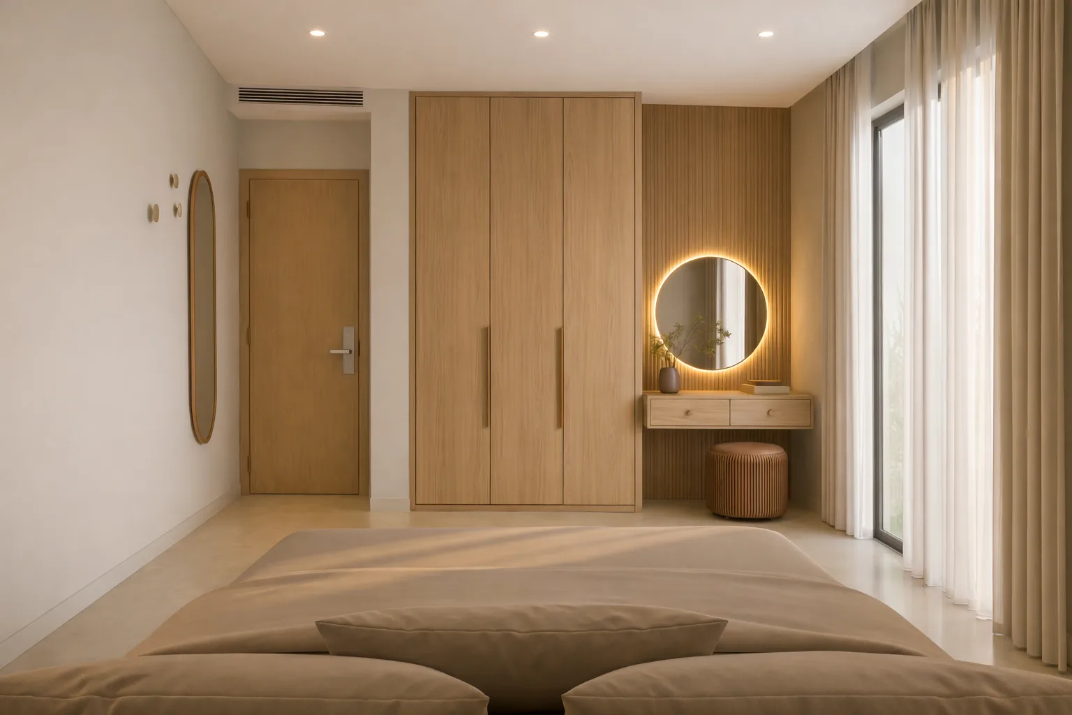 Vue sur la zone nuit et le jacuzzi