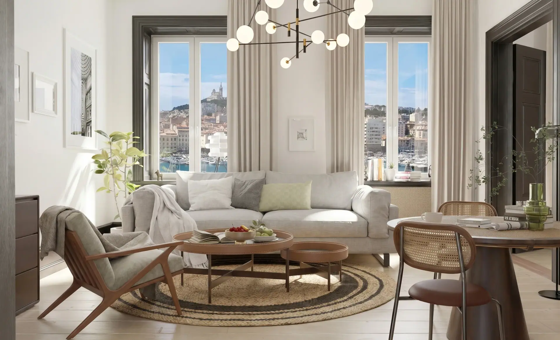 Rénovation appartement type haussmannien 3 fenêtres Marseille par AD Design Archi